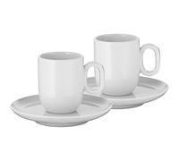 WMF Barista Juego de 2 tazas de café de 60 ml con platillos para espresso, porcelana, café, tazas de café, tazas de café, tazas de café, tazas de café, tazas de café, aptas para lavavajillas, color