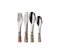 WMF Animales del Bosque Cubertería para Niños 4 Piezas, Tenedor, Cuchillo de Mesa, Cuchara y Cuchara Pequeña, WMF Kids Infantil