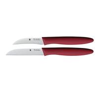 WMF Juego de Cuchillos (2 Piezas, Acero Especial, Mango de plástico, Color Rojo doméstico, pelador, 31.1 x 10.6 x 1.7 cm, 2 Unidades