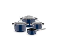 WMF Juego de ollas de 4 piezas Fusiontec Mineral Pro Tim Raue Ocean Azul oscuro azul oscuro