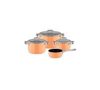 WMF Juego de ollas de 4 piezas FUSIONTEC MINERLA PRO Naranja Papaya naranja