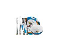 WMF Juego de vajilla infantil de 6 piezas UNICORNIO Cromargan multicolor