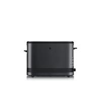 WMF Kitchenminis Deep Black - Tostadora de 1 rebanada con accesorio para bollos para 1 rebanada XXL, función de descongelación, tostadora de ranura larga con 7 niveles de dorado, 600 W, negro