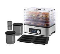 WMF Kitchenminis - Deshidratadora Snack To Go, 250 W con 5 bandejas altura regulable, pantalla LCD, 30-70ºC, libre de BPA,Tritan, Acero Inoxidable cromargan