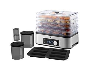 WMF Kitchenminis - Deshidratadora Snack To Go, 250 W con 5 bandejas altura regulable, pantalla LCD, 30-70ºC, libre de BPA,Tritan, Acero Inoxidable cromargan