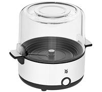 WMF Kitchenminis - Máquina para Palomitas de Maíz, Placa Calefactora Revestida, Tapa con Función de Cuenco, Apertura para Mantequilla, Azúcar y Sal, Carcasa de Acero Inoxidable Mate