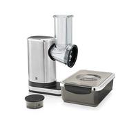 WMF Kitchenminis - Rallador Eléctrico con Accesorios Salad-To-Go, 150 W, Cromargan, 2 Velocidades, Negro/Plateado