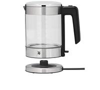 WMF Küchenminis Hervidor de agua de cristal de 1 L, inalámbrico, pequeño, indicador de nivel de agua, filtro de agua de cal, parada de ebullición automática, 1900 W,
