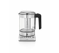 WMF Kitchenminis - Hervidor eléctrico para té de 1900 W y 1.0 l de capacidad, jarra de cristal, acabados de acero inoxidable de cromargan mate