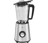 WMF Kult X - Batidora de vaso cristal 1.5 l, jarra de cristal, Exterior de acero de Cromargan, 5 velocidades, Hasta 20.000 rpm para un rápido batido, cuchillas de acero
