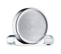WMF Loft- Juego 6 Posavasos Mate 9,5cm Ø con Soporte, Acero Inoxidable Cromargan, Apto para Lavavajillas
