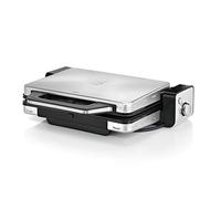 WMF Lono - Contact Grill 2 en 1, 2100 W, Temperatura y altura ajustable, Bandeja antigoteo, 2 placas de aluminio fundido