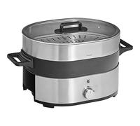 WMF Lono Hot Pot & Steamer, olla eléctrica versátil 1750 W, Negro, Acabados de Acero Inoxidable de Cromargan