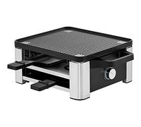 WMF Lono - Grill y Raclette con Sartenes y Deslizadores, Raclette para 4 Personas, 870 W, Acero Inoxidable Mate