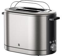WMF Lono Silk - Tostadora 2 rebanadas, acero inoxidable, doble ranura ancha con calentador de pan, 7 niveles de tostado, funciones LED, bandeja recogemigas, revestimiento antihuellas, 900 W