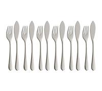 WMF Merit Cromargan protect - cubiertos de pescado 12 piezas para 6 personas, acero inoxidable pulido, resistente a los arañazos, apto para lavavajillas