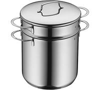 WMF Mini - Olla para Pasta 18 cm con tapa metálica e Inserto 3L, Acero Inoxidable pulido Cromargan, Apilable, Apta para todo tipo de Cocinas