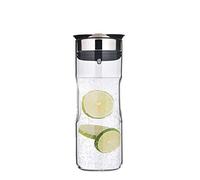 WMF Motion - Jarra de agua 0,8 l, altura 24 cm Jarra de cristal tapa de silicona CloseUp set de cierre de agarre para lavavajillas, plata, 98 cm