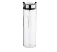 WMF Motion - Jarra de Agua 1,25 L, Altura de 29 cm Jarra de Cristal Tapa de Silicona con Sistema de Cierre CloseUp Apta para Lavavajillas, Plata