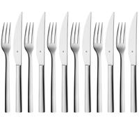 WMF Nuova Juego 12 Piezas Cubierto Steak, Acero Inoxidable Pulido