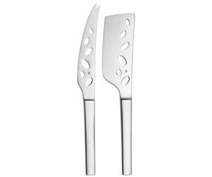 WMF Nuova - Set 2 Cuchillos para Queso, Acero Inoxidable Pulido Cromargan, Aptos para Lavavajillas