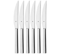 WMF Nuova - Set Cuchillos de Carne. Cubiertos con Hoja Serrada de Acero Inoxidable Cromargan Pulido, 6 Piezas de 23 cm