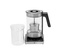 WMF PAE Hervidor Multifuncional Hervidor eléctrico para té, 3000 W y 1.6 l de capacidad, jarra de cristal, acabados de acero inoxidable de cromargan mate, placa táctil, temperatura ajustable, accesorio té, 413260011