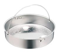 WMF Perfet - Cestillo de Vapor Sin Puente Para Olla a Presión. Apto para Ollas a Presión de Ø 22cm. Acero Inoxidable Cromargan Apto para Lavavajillas
