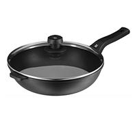 WMF PermaDur Premium Wok con tapa de cristal 30cm Antiadherente negro