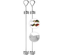 WMF Pinchos para Barbacoa de Acero Inoxidable con Clips de separación, 2 Piezas brochetas (46 cm), 18/8, Plata
