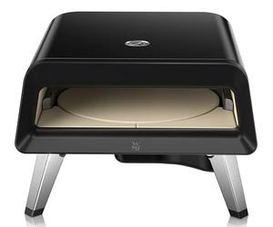 WMF Pizzaiolo Pro Horno de pizza, temperatura de cocción superior a 450 °C, piedra grande para pizza (Ø 40 cm), mecanismo rotatorio automático, control de temperatura integrado para obtener resultados