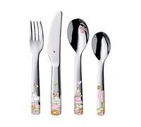 WMF Princesa Anneli - Cubertería para niños 4 piezas (tenedor, cuchillo de mesa, cuchara y cuchara pequeña)WMF Kids infantil Acero Inoxidable Cromargan Apto para lavavajillas