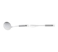 WMF Profi Plus Espumadera, Acero Inoxidable Pulido, 11 cm + Profi Plus Tenedor para Carne, Acero Inoxidable Pulido