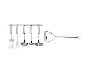 WMF Profi Plus Juego de Cocina, Acero Inoxidable Pulido & Profi Plus Prensapatatas, Acero Inoxidable Pulido