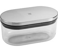 WMF Rallador parmesano con recipiente y tapa, 15 x 8,5 x 7 cm, rallador de queso Cromargan de acero inoxidable, de plástico, rallador para queso