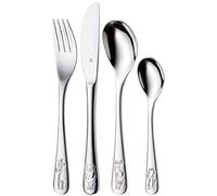 WMF Safari - Cubertería para niños 4 Piezas (Tenedor, Cuchillo de Mesa, Cuchara y Cuchara pequeña) Kids Infantil