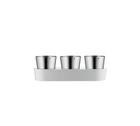 WMF Set de jardín de hierbas aromáticas Gourmet para interiores, 3 piezas, Cromargan / Blanco plata