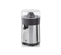 WMF Stelio - Exprimidor, 85 W, 2 conos intercambiables y colador extraíble de cromargan y cierre antigoteo, apto para limón, naranja y pomelo, acero inoxidable, cromargan