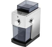 WMF Stelio - Molinillo Eléctrico de Café, Capacidad 180 gramos, Acero Inoxidable Cromargan, 17 ajustes, 110 W [Clase de eficiencia energética A+]