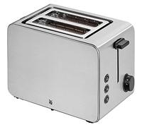 WMF Stelio - Tostadora con 2 rebanadas de acero inoxidable, doble ranura con accesorio para panecillos, función de bagel, 7 niveles de tostado, 900 W, tostadora de acero inoxidable mate