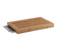 WMF Tabla de cortar para pan con bandeja para migas, 44 x 27 x 4,8 cm, bambú, forma de rejilla, suave con cuchillas