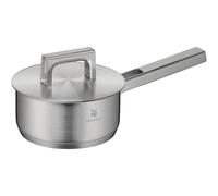 WMF Ultimate Cool - Cacerola con mango (16 cm, con tapa, 1,4 L, apta para inducción, acero inoxidable Cromargan mate, sin recubrimiento, olla de inducción con escala interior, apta para lavavajillas)