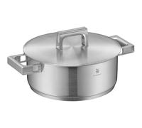 WMF Ultimate Cool - Olla pequeña de 24 cm, tapa de acero inoxidable, 4,1 L, acero inoxidable Cromargan mate, asas de reducción de calor, olla de inducción con escala interior, apta para lavavajillas