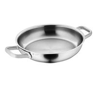 WMF Ultimate - Sartén de acero inoxidable (24 cm, sin revestimiento, base plana, inducción, acero inoxidable Cromargan pulido, apta para horno, apta para lavavajillas