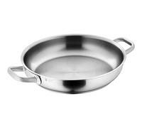 WMF Ultimate - Sartén de acero inoxidable (28 cm, sin revestimiento, base plana, inducción, acero inoxidable Cromargan pulido, apta para horno, apta para lavavajillas