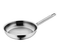 WMF Ultimate Sartén de acero inoxidable de 24 cm, sin revestimiento, fondo plano, inducción, acero inoxidable Cromargan pulido, apta para horno, apto para lavavajillas