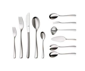 WMF Vision Cromargan Protect - Cuberteria 66 Piezas 12 Comensales de Acero Inoxidable Cromargan Protect con Acabado Mate, Apto para Lavavajillas