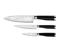WMF Yari Juego de 3 Cuchillos de Acero Especial Japonés y Mango de Madera Pakka