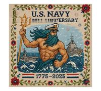 WMFASBAG EE. UU. 250 aniversario Kit Cross Stitch Diy Needlepoint para principiantes (Khakig)