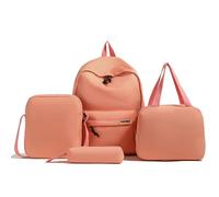 WMFASBAG Juego de Mochila de 4 Piezas Mochila para Estudiantes de Primaria Mochila para computadora portátil de Nailon de Gran Capacidad Conjunto de Mochila Escolar Impermeable Bolsa de viaj